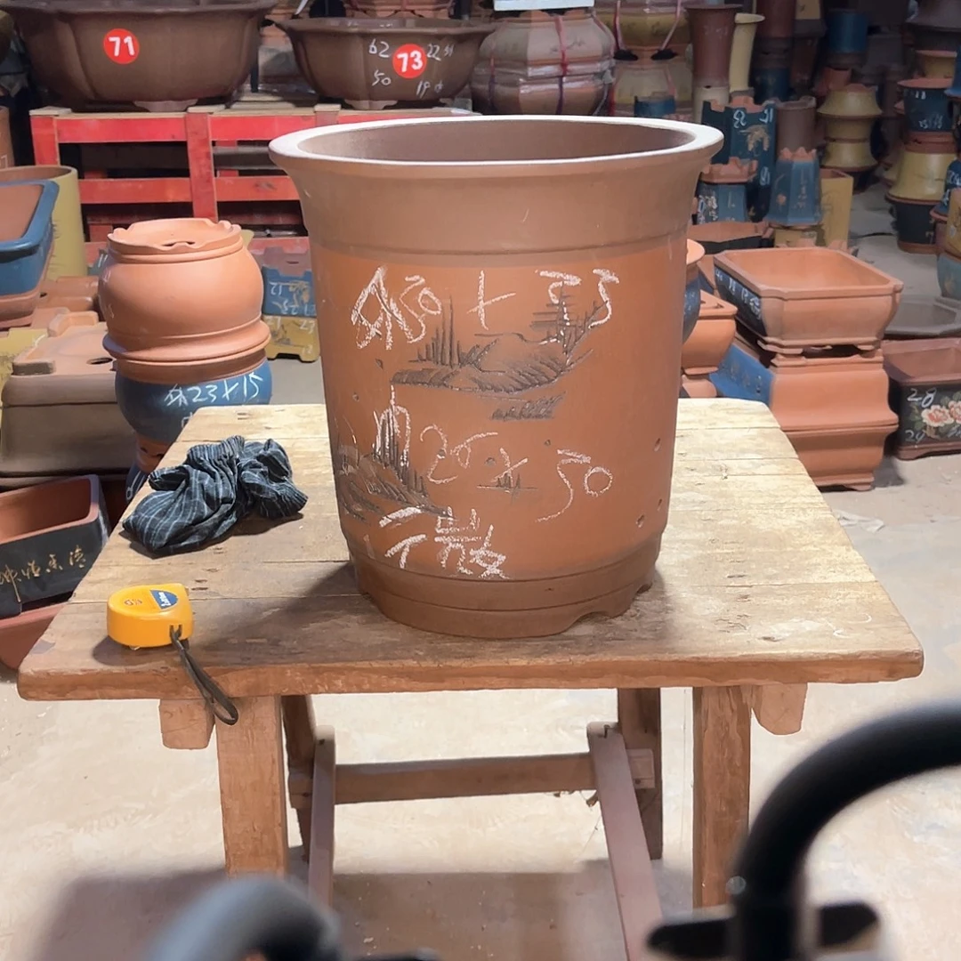 紫砂花盆高桶盆一个