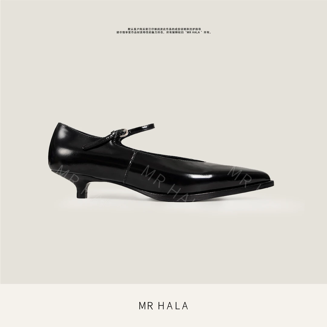 MRHALA 峰鹫意制开边珠尖头绑带鞋女 LX40855