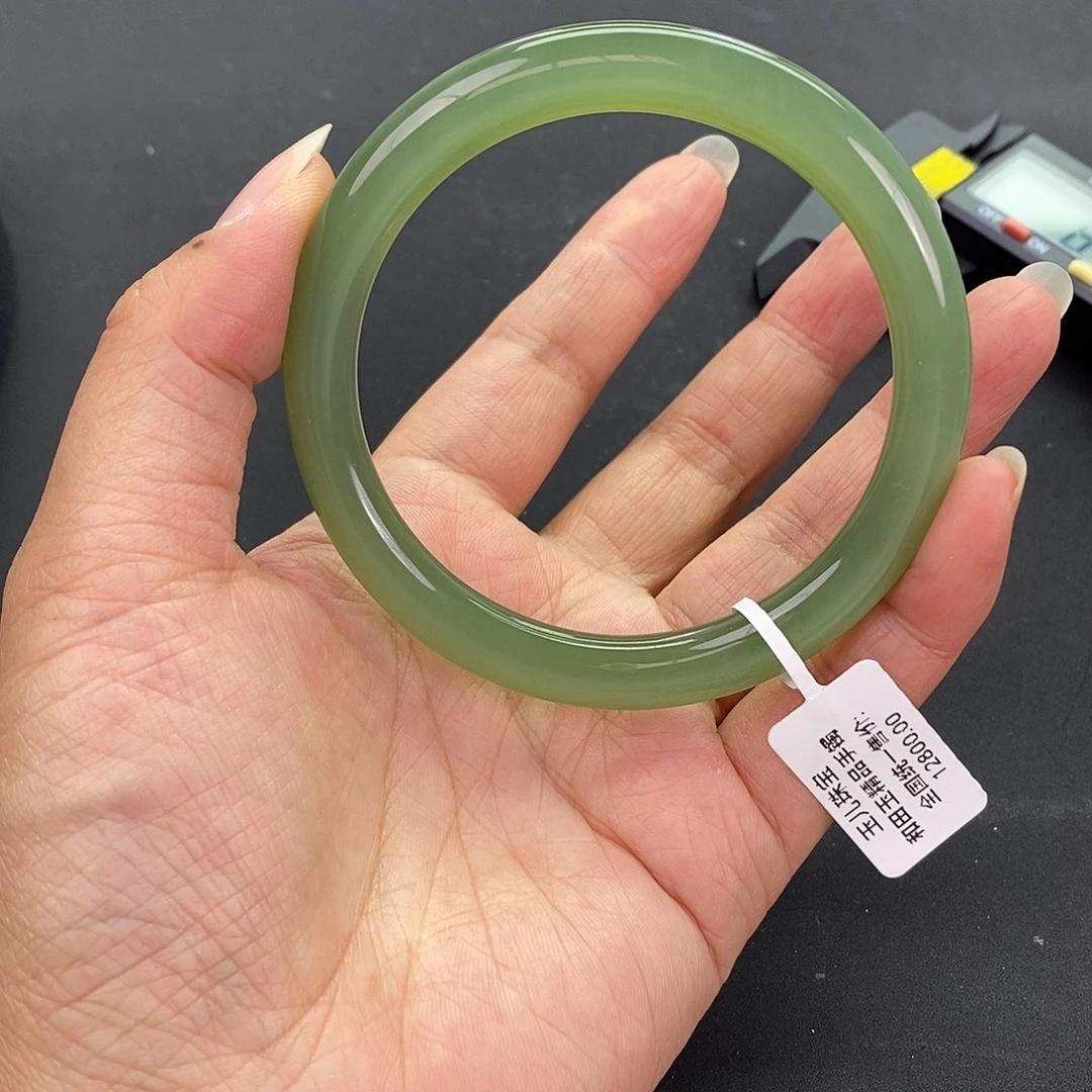 和田玉未镶嵌珠宝奇石和田玉手镯57.58