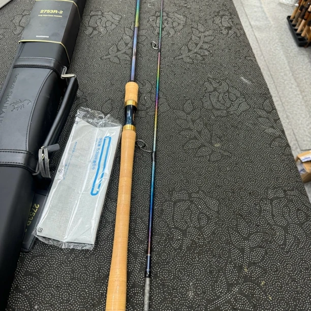 98#直柄两节路亚竿，沙湖啦2753r-2极微使用环氧一点气泡日航卡齐