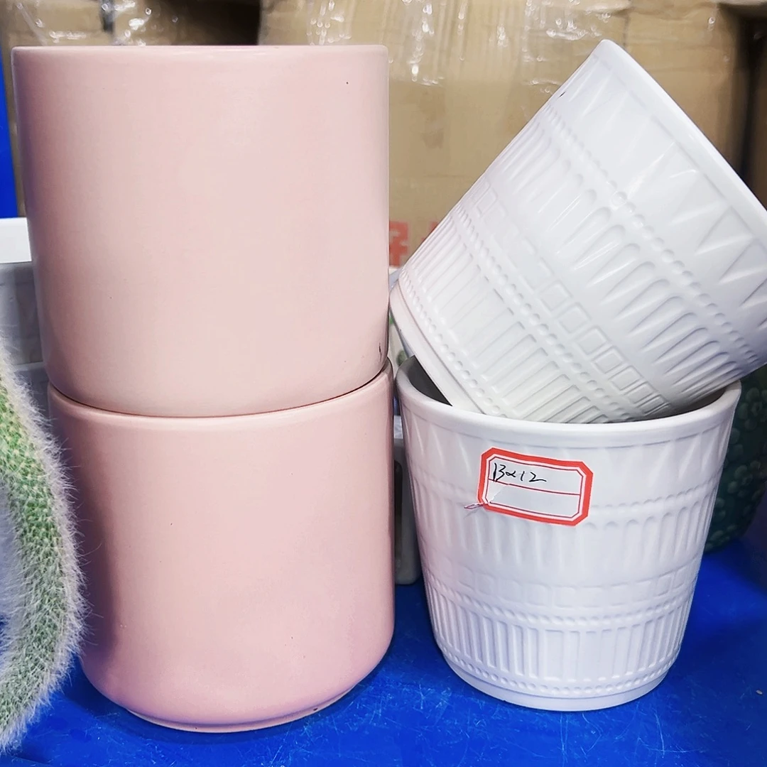 有孔外贸尾单陶瓷花盆凑单10米包邮