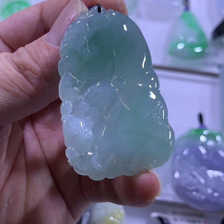 翡翠未镶嵌颈饰天然翡翠A货吊坠