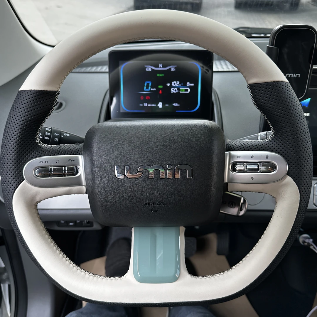 适用于长安糯玉米运动款专车专用手缝全包把套抗菌纳帕皮方向盘套