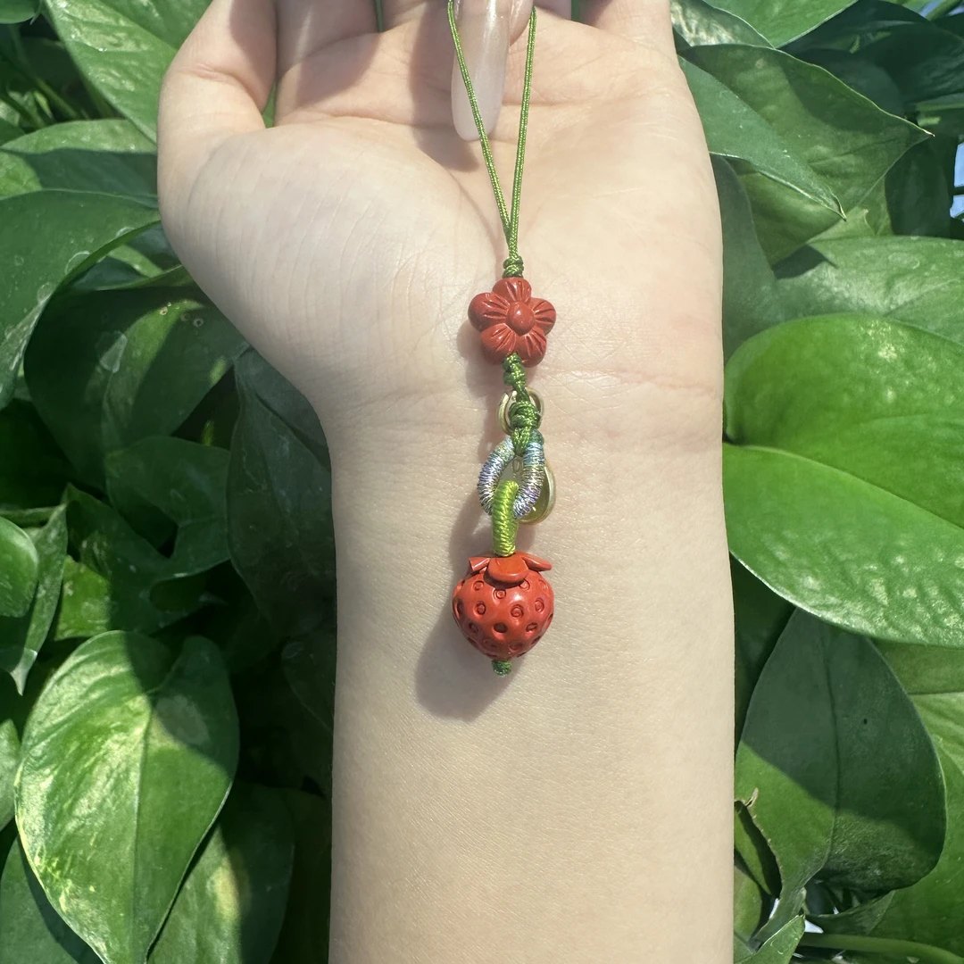 非金属布艺手链 红砂莓烦脑手机挂件【无证书礼盒】