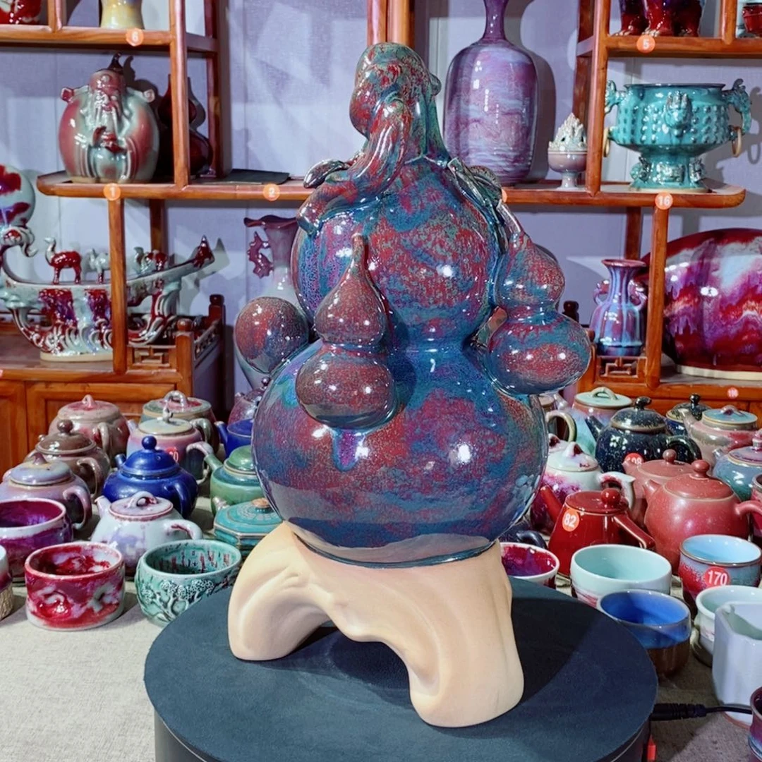 摆件柴烧作品   神垕镇原产地钧瓷！