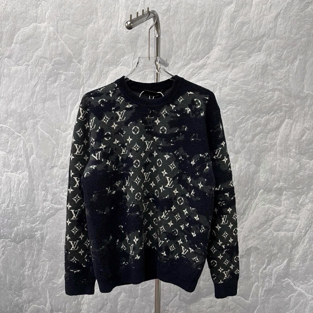 未使用 LouisVuitton/路易威登 满印老花针织毛衣 M码 P01055