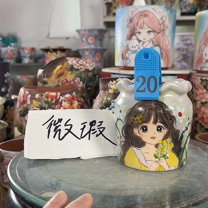 半***半满38包邮 景德镇幸运花盆