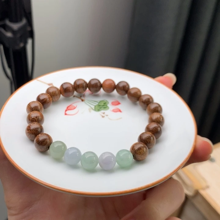 翡翠未镶嵌手链翡翠y1814 卡7.8