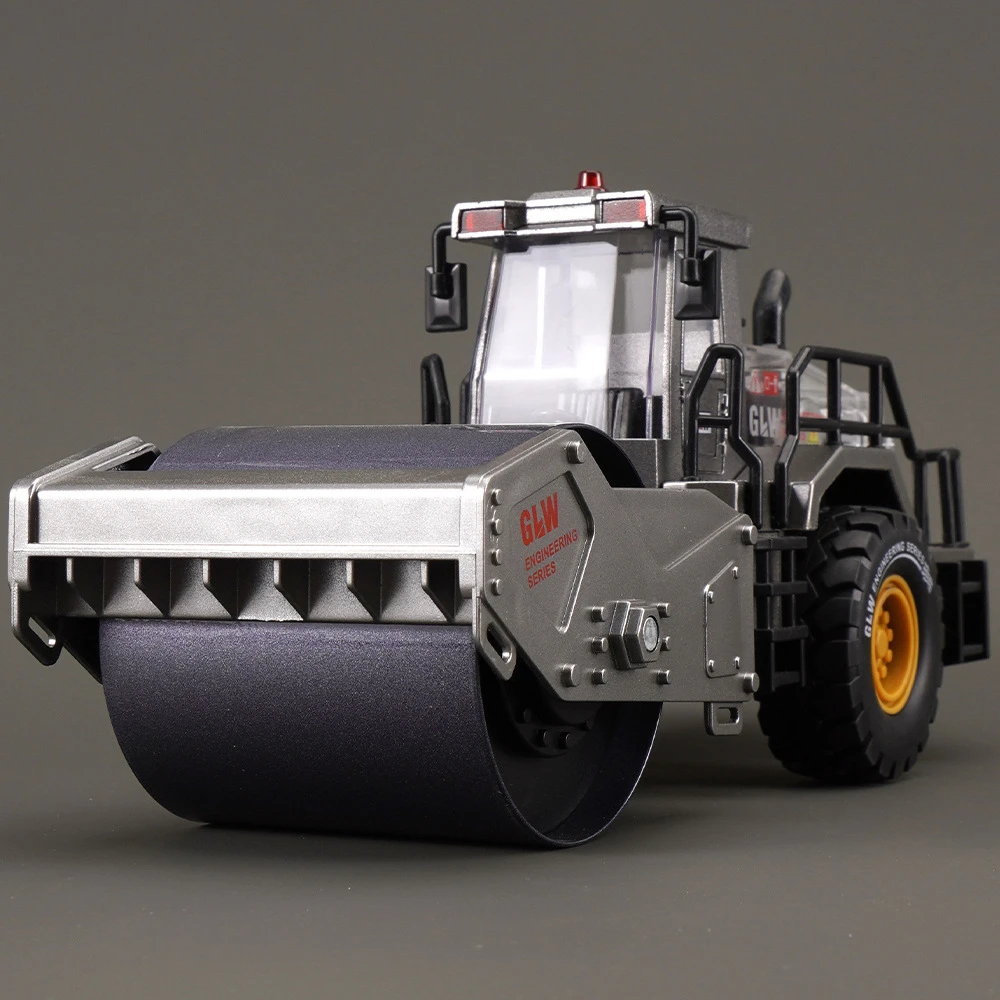 1模型工程车宝宝车仿真大号压路机40益智钢力威合金惯性玩具: