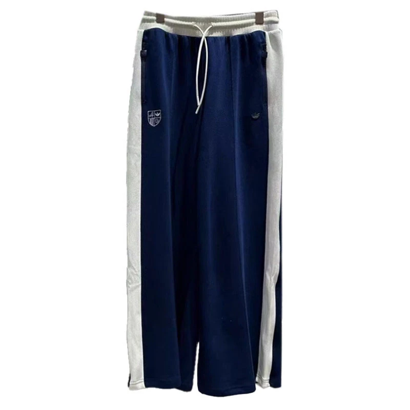 adidas/阿迪达斯时尚针织撞色宽松运动休闲长裤JM8020