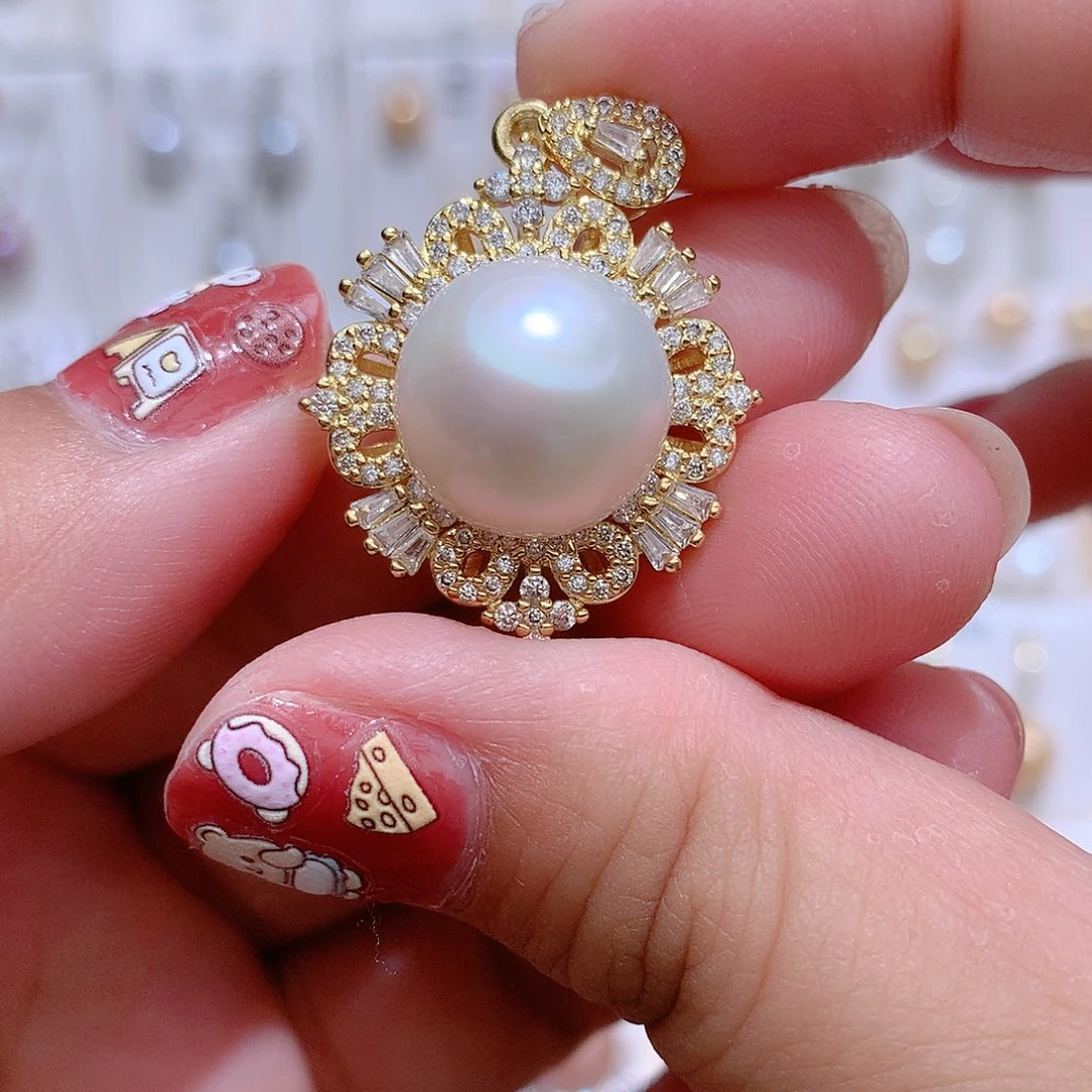 淡水珍珠未镶嵌吊坠(赠链)CC14m m