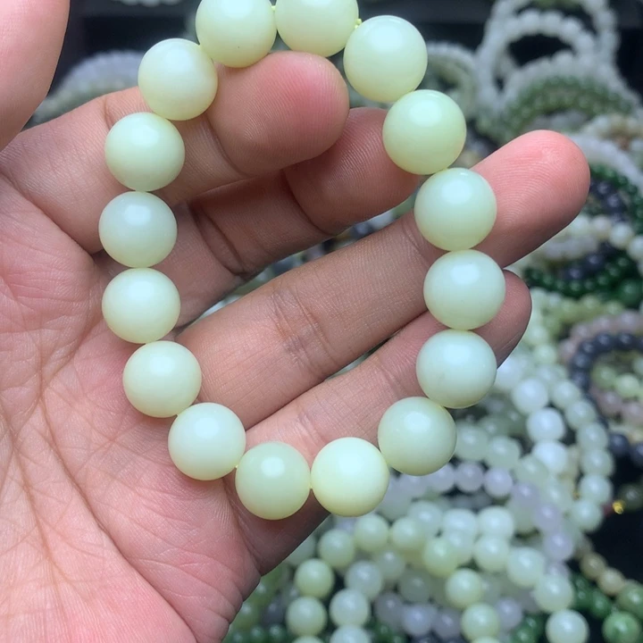 和田玉未镶嵌手串新疆和田玉 若羌料