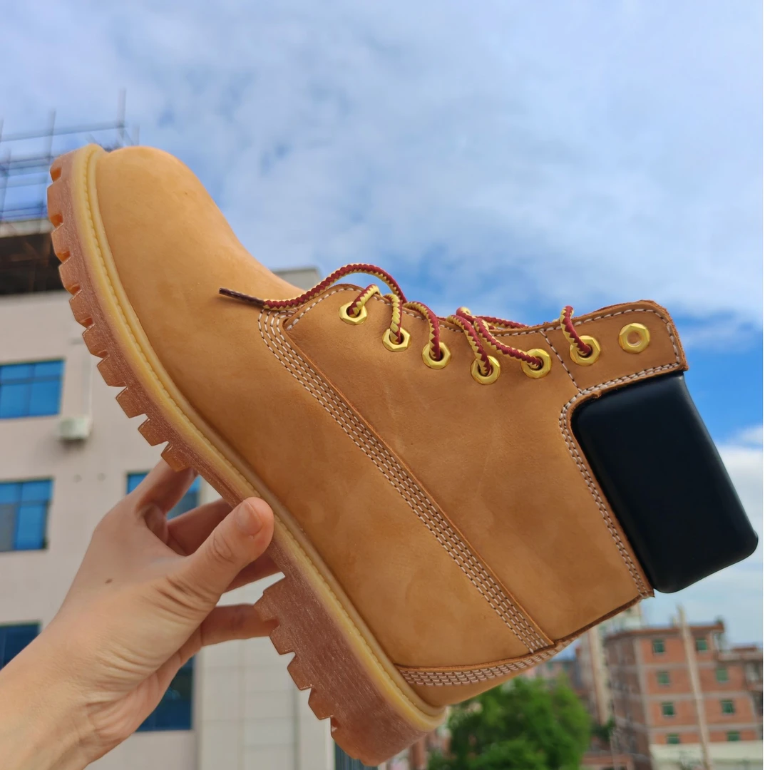 踢不烂经典大黄靴10061真皮户外工装靴