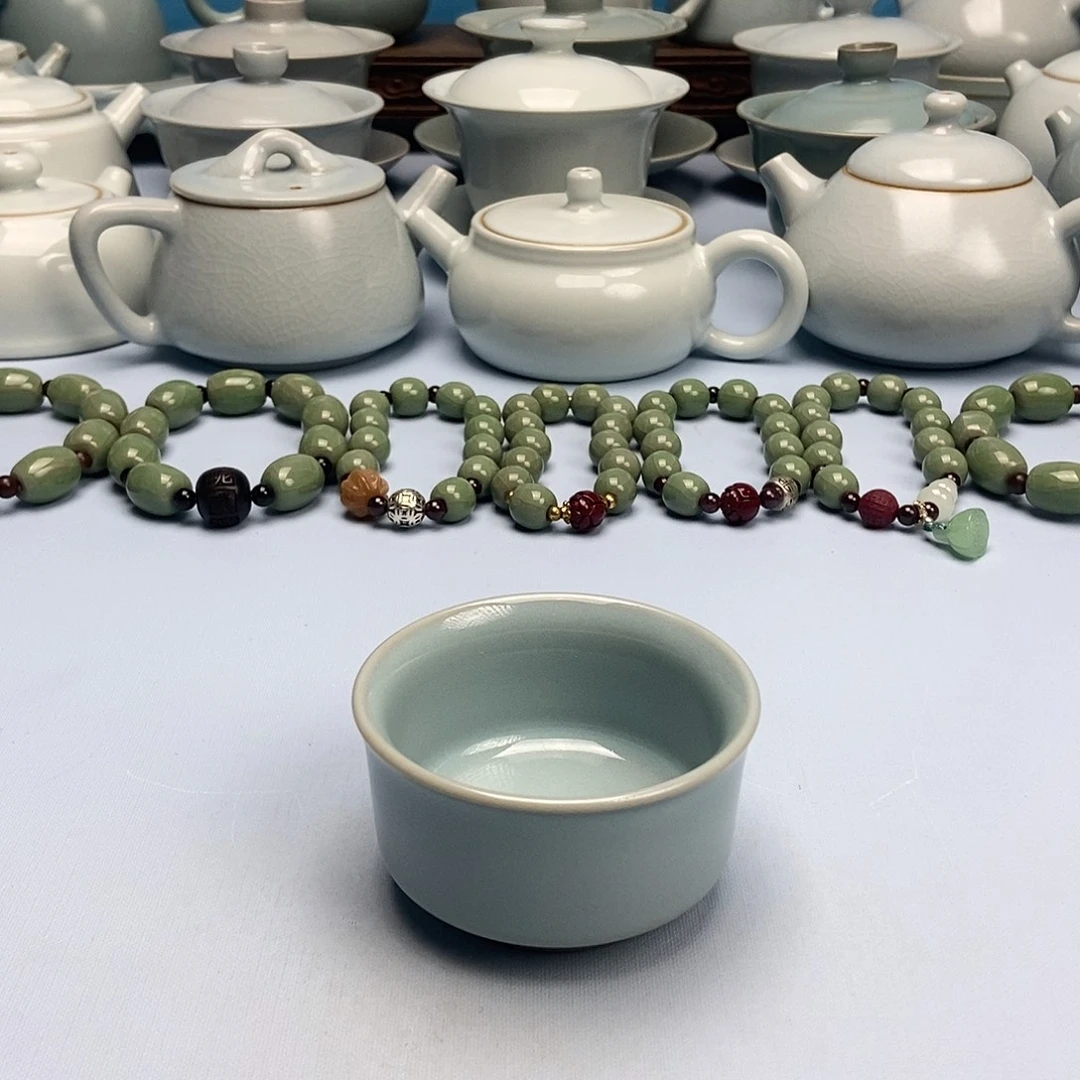 杯天青扳指杯原矿原釉原产地
