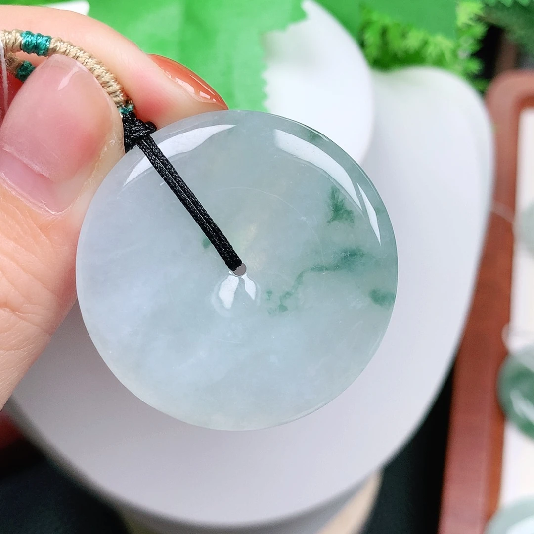 翡翠未镶嵌颈饰平安37-5