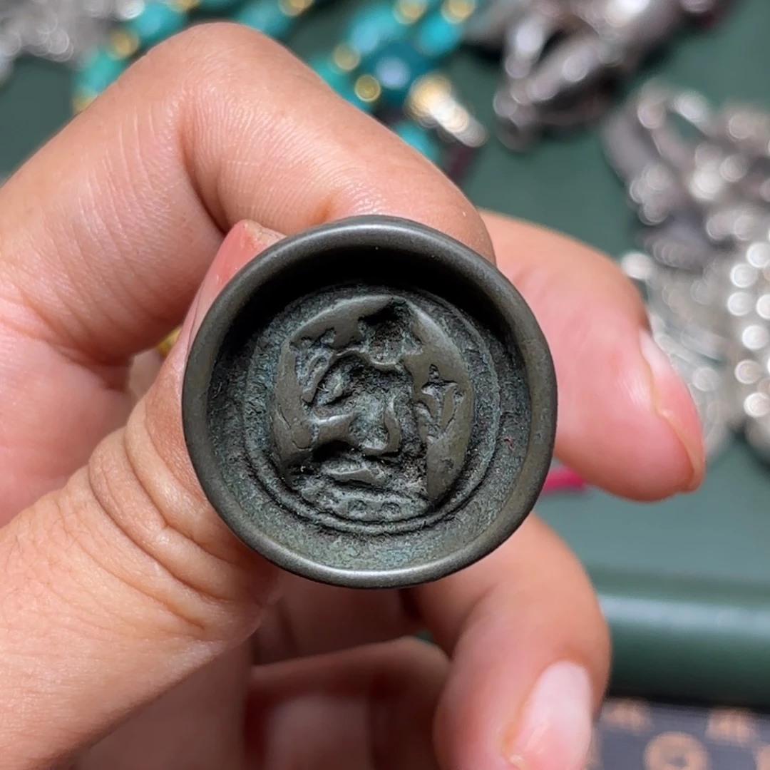 马**功铜星月菩提吊坠项链