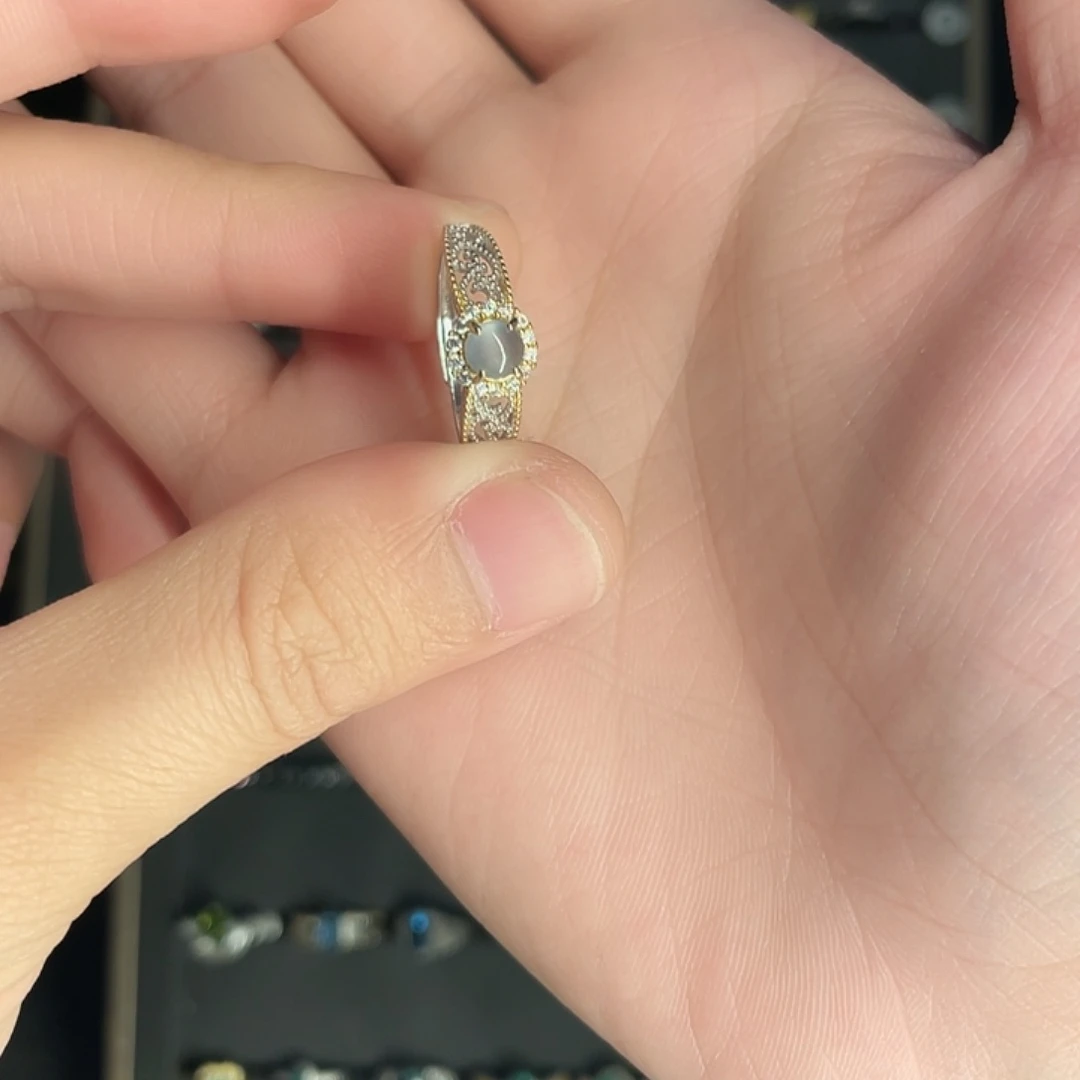 翡翠戒指银S925镶嵌i**.拍两份