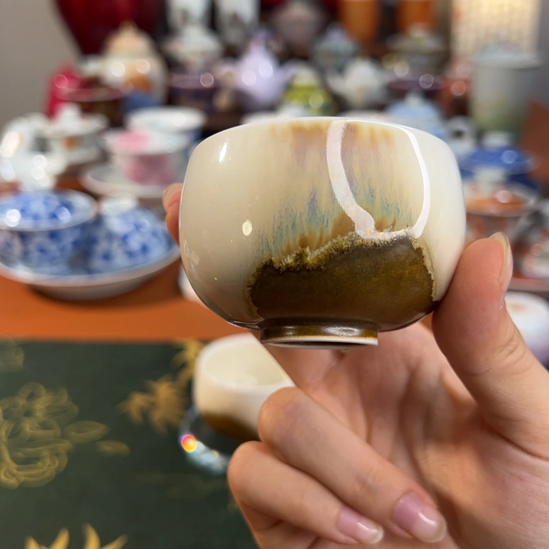 知冬煮雪手工手绘柴烧单杯