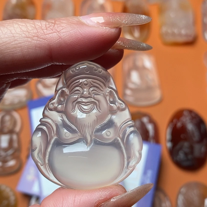【闪购商品】玛瑙/玉髓颈饰未镶嵌憨**哥