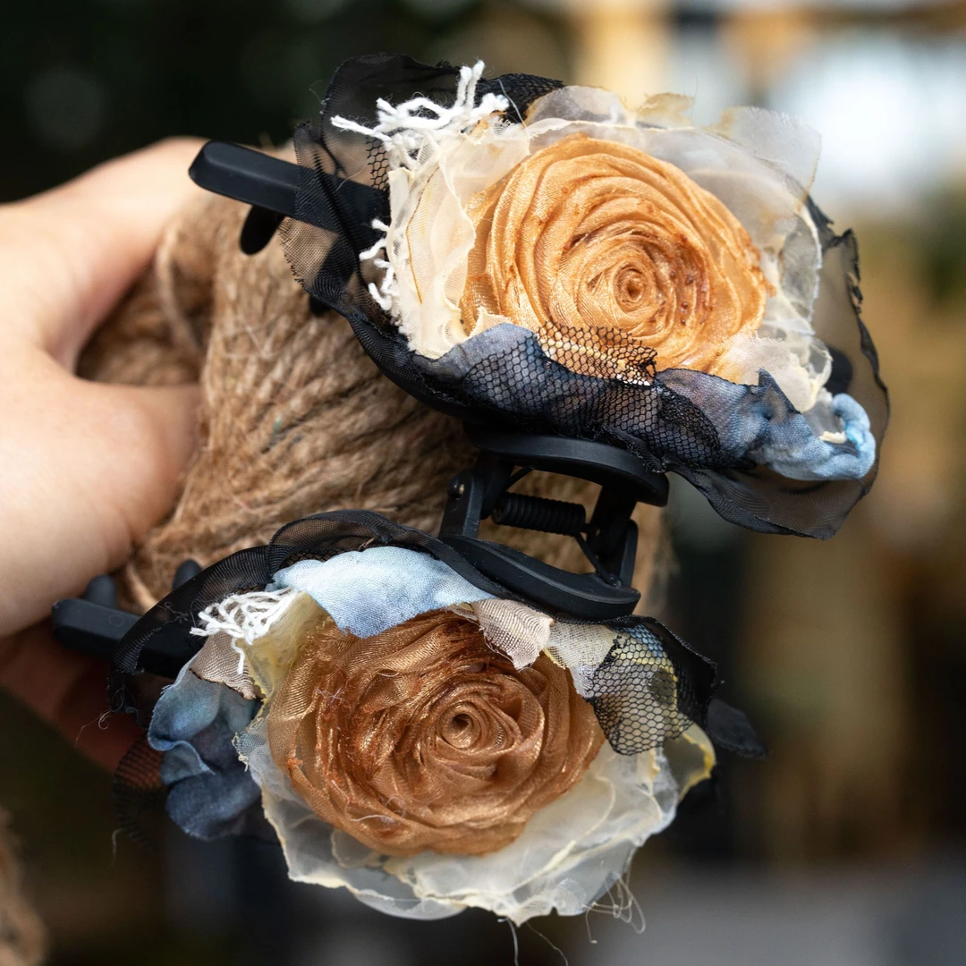 手作发夹抓夹少女风女马尾夹头饰复古一字弹簧夹子鲨鱼夹气质