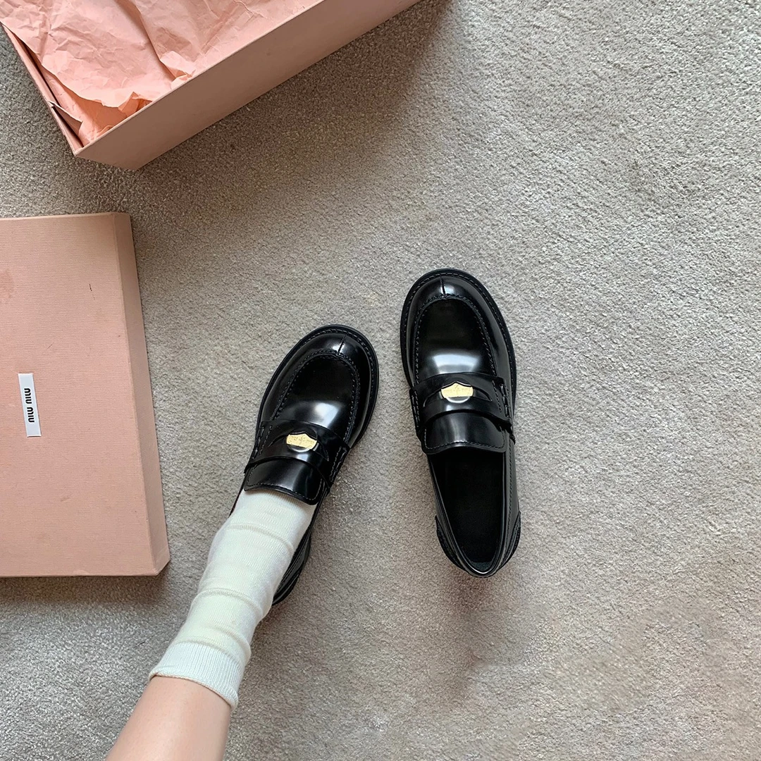 葡萄妈studiolee弗里假日~英伦风圆头小金币一脚蹬靴子女长筒靴