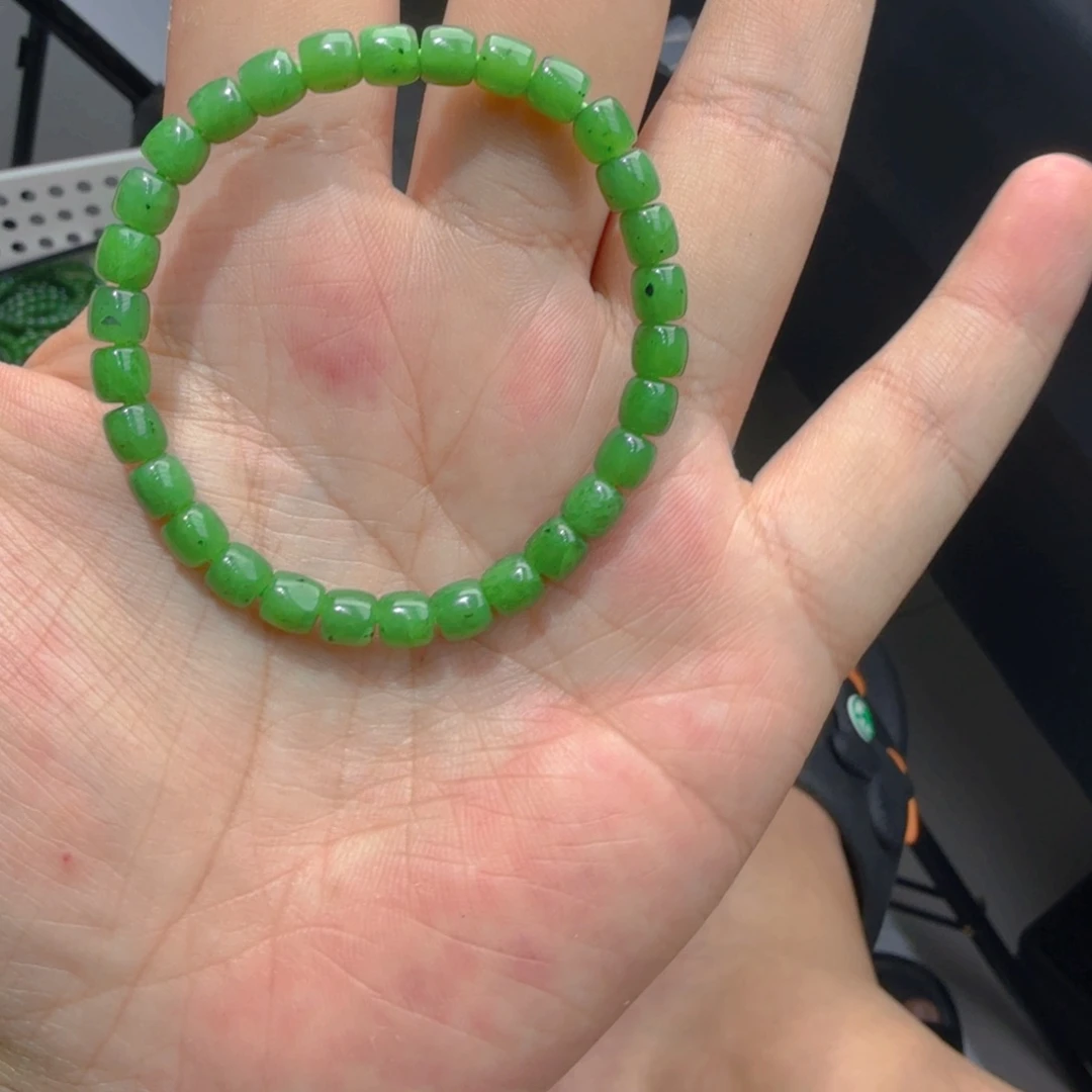 手链未镶嵌和田玉（碧玉）