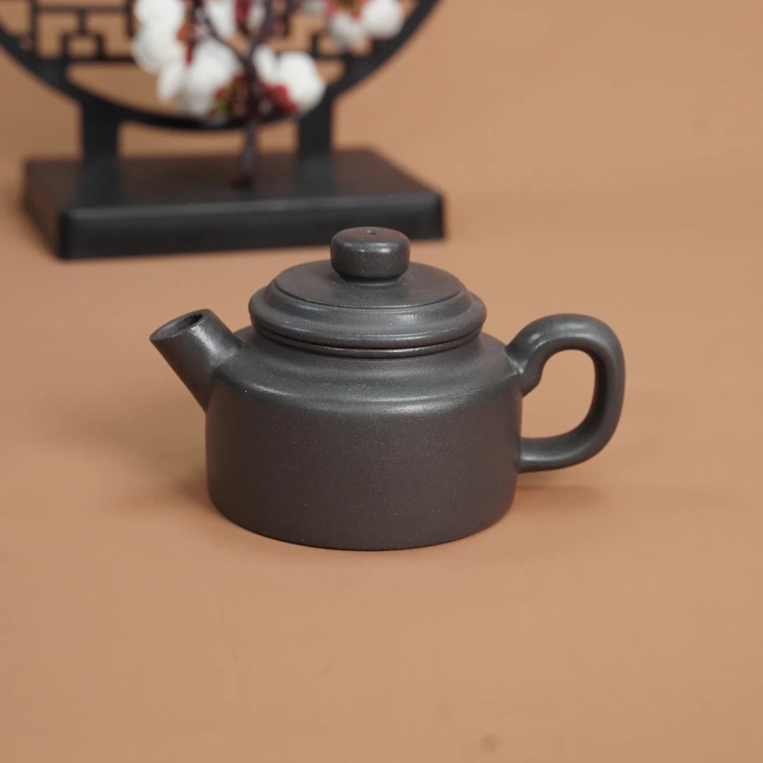 【紫砂堂】《德钟》半手工紫砂壶老蓝青素器-约130cc