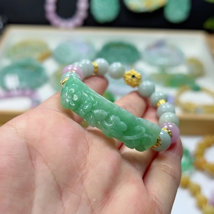 未镶嵌手链翡翠手牌