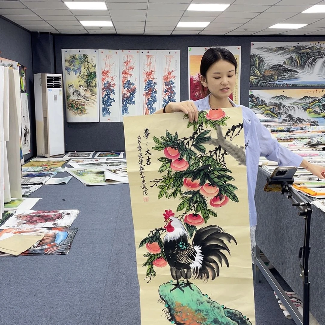 国画作品小姐姐放漏…