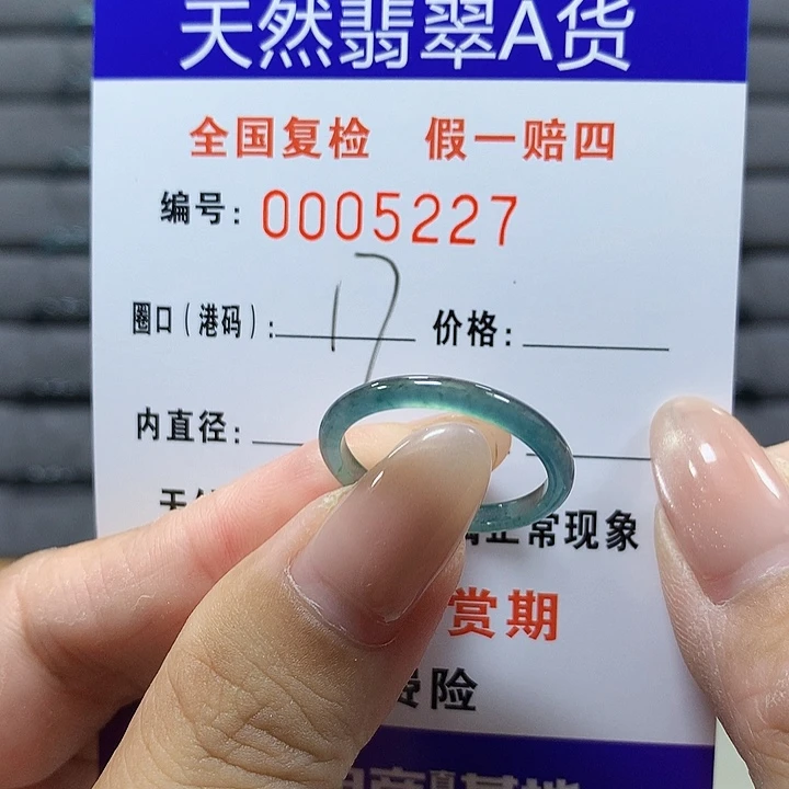 翡翠未镶嵌戒圈5227