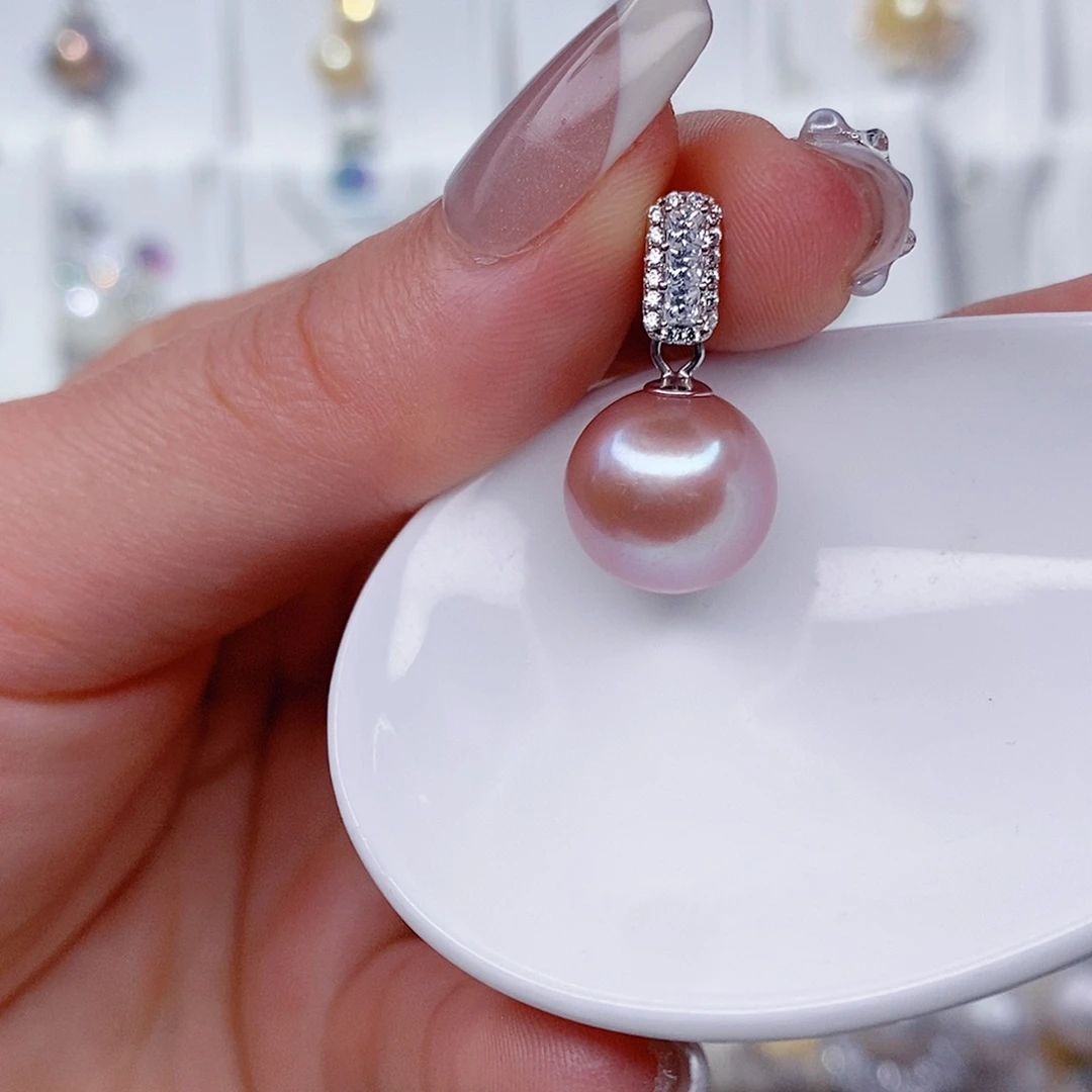 淡水珍珠吊坠(赠链)银S925镶嵌