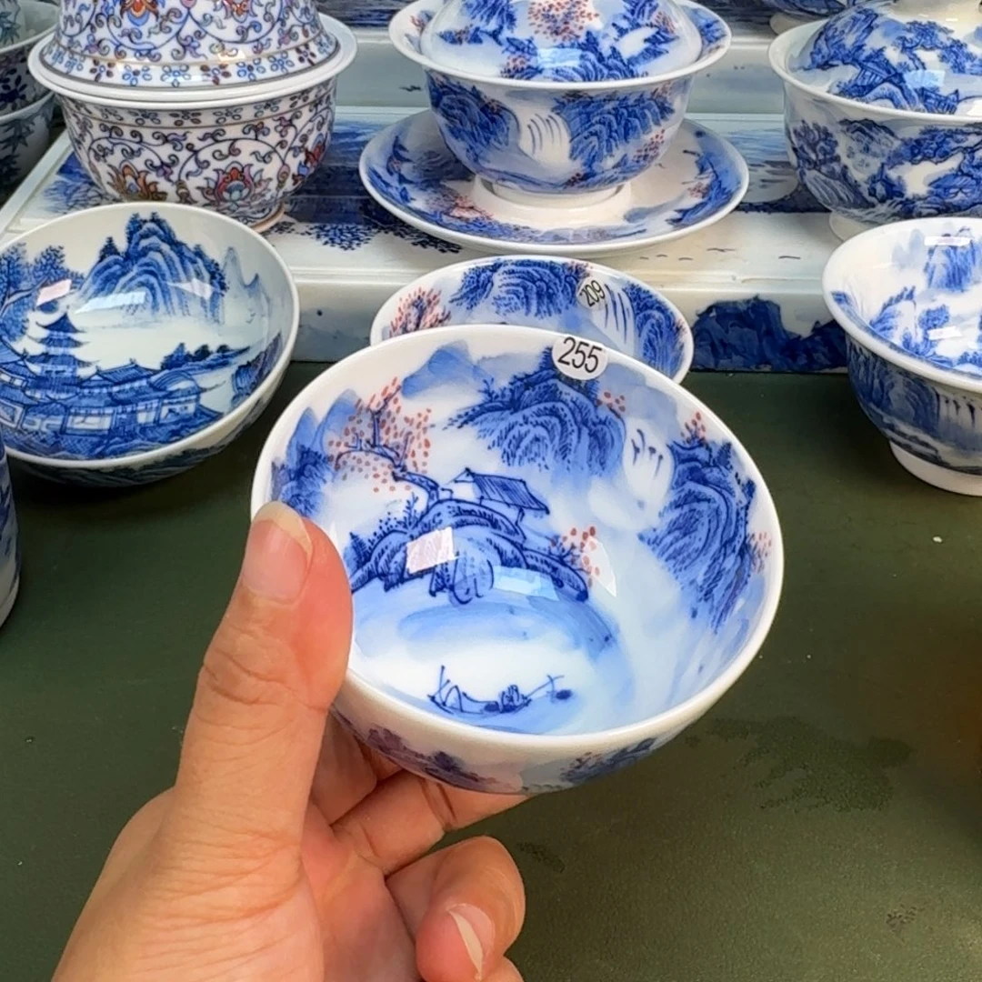景德镇纯手绘茶具圆圆255