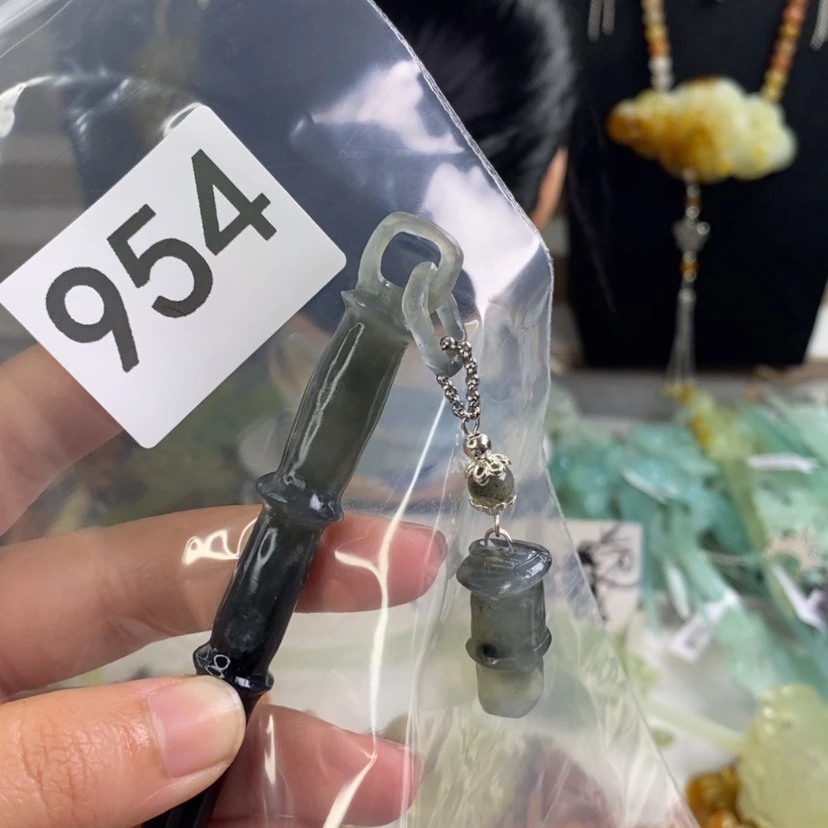 【闪购商品】岫玉发饰未镶嵌快**情