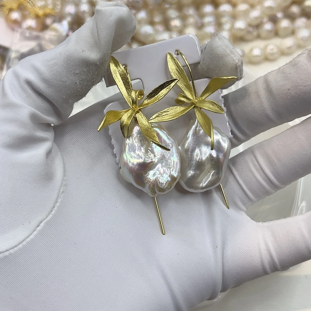 耳饰淡水珍珠合金