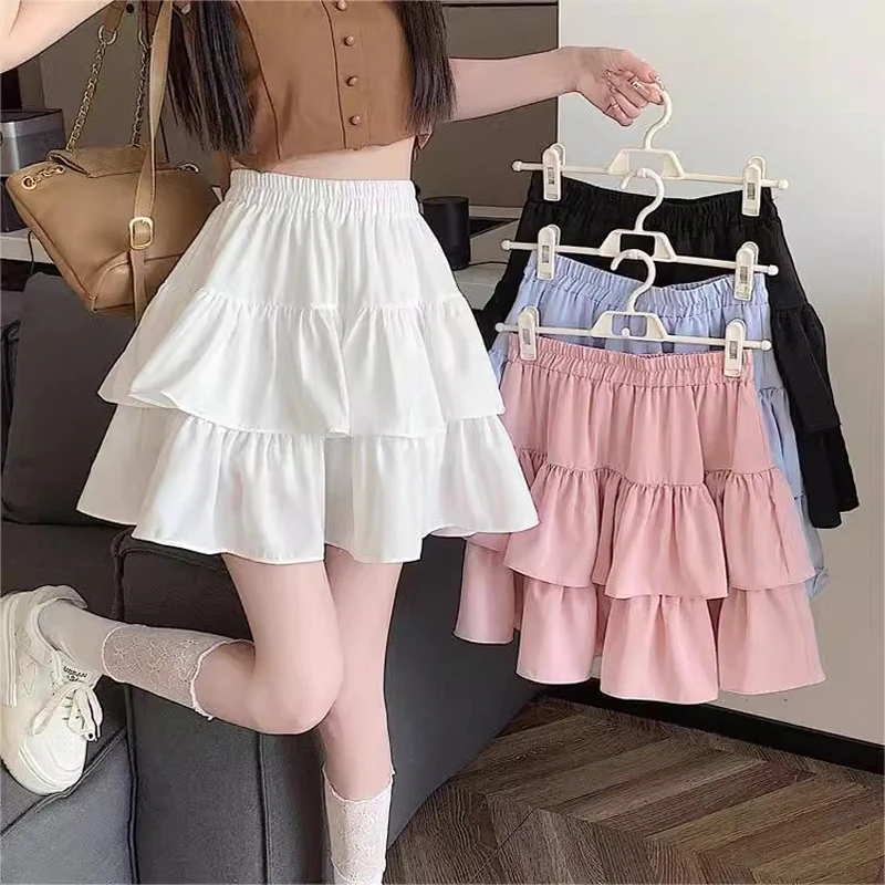 女童裙子2025新款夏装蛋糕裙中大童夏季女孩短裙半身裙儿童公主裙