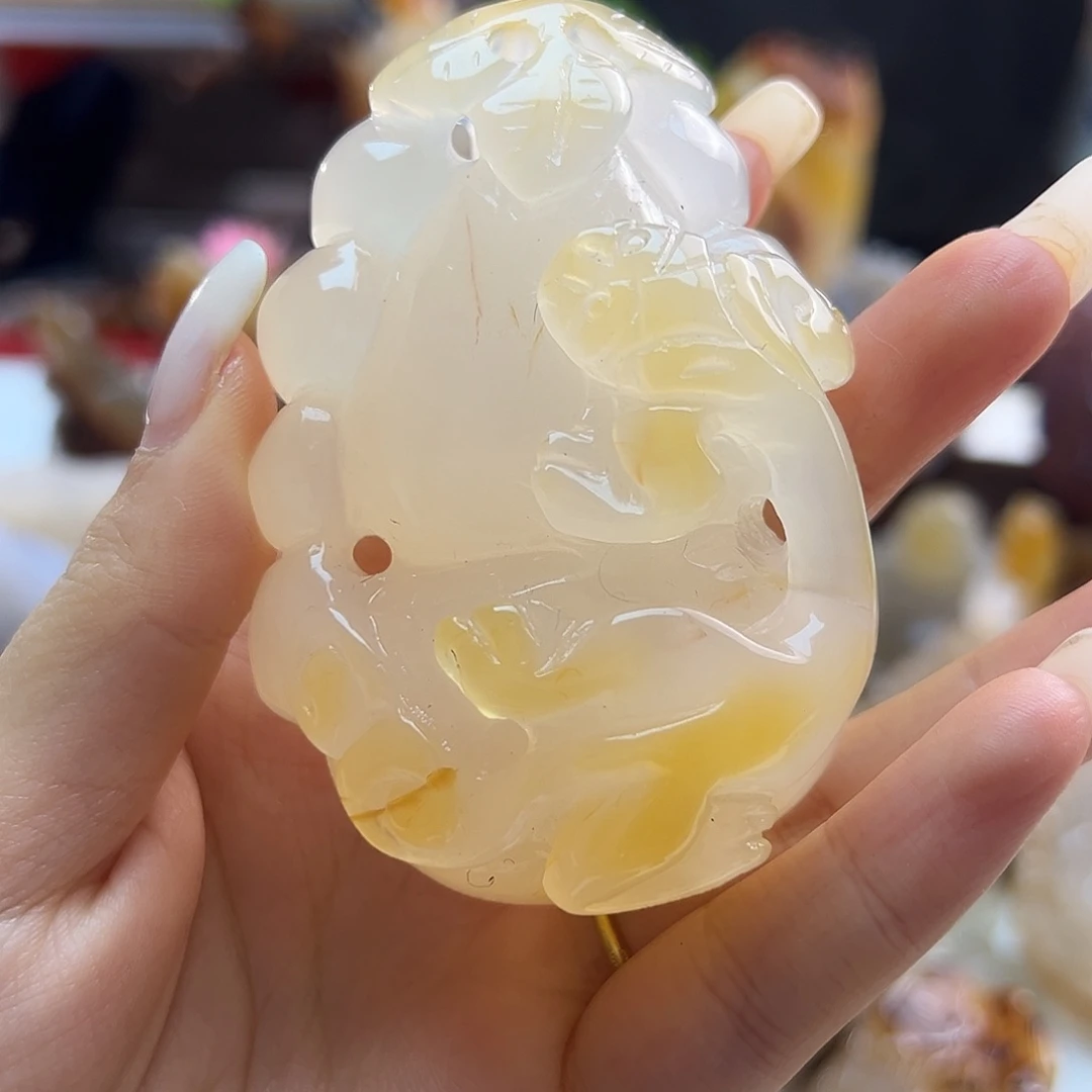 玛瑙/玉髓未镶嵌吊坠(不含链)