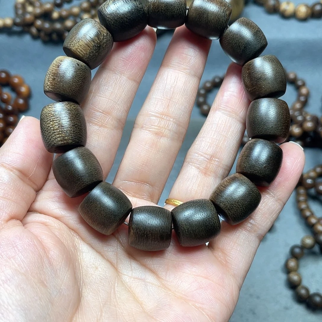 沉香手串芽庄白棋1.5