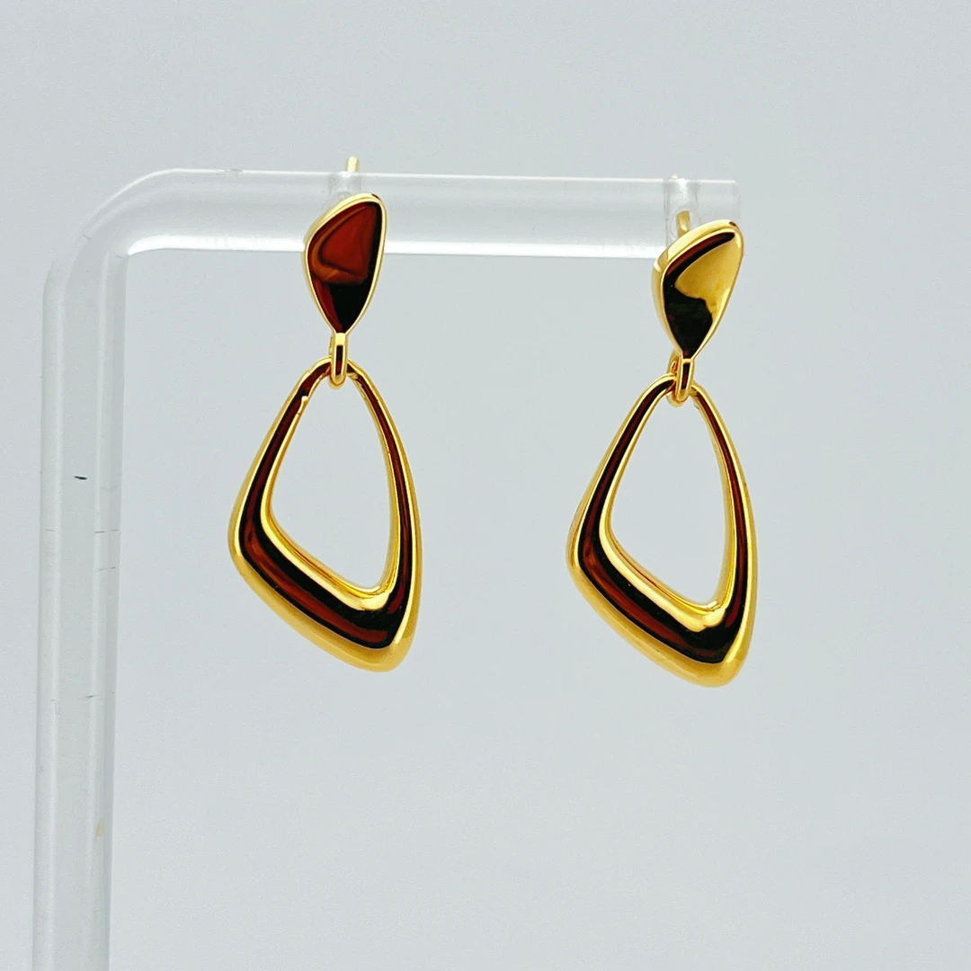 足金999 黄金几何金耳钉 3.72 2411007812