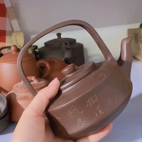 茶壶绿泥宜兴紫砂全手工制作