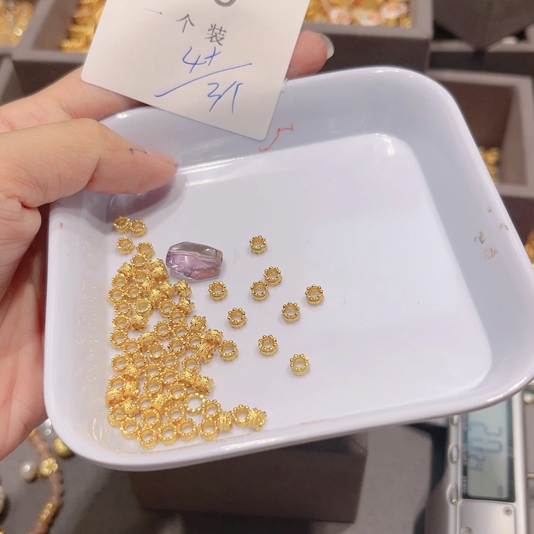 紫晶珠宝半成品银S925镀金镶嵌70