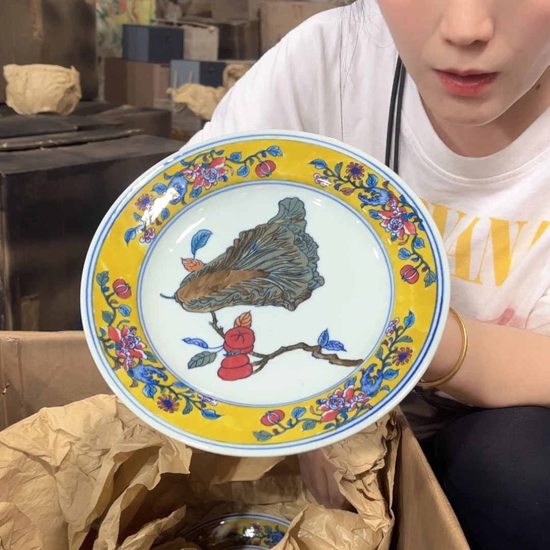 摆件////景德镇陶瓷器。绿。