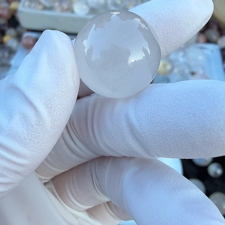 安***伯未镶嵌水晶珠宝半成品兔毛定制不退换17.9mm