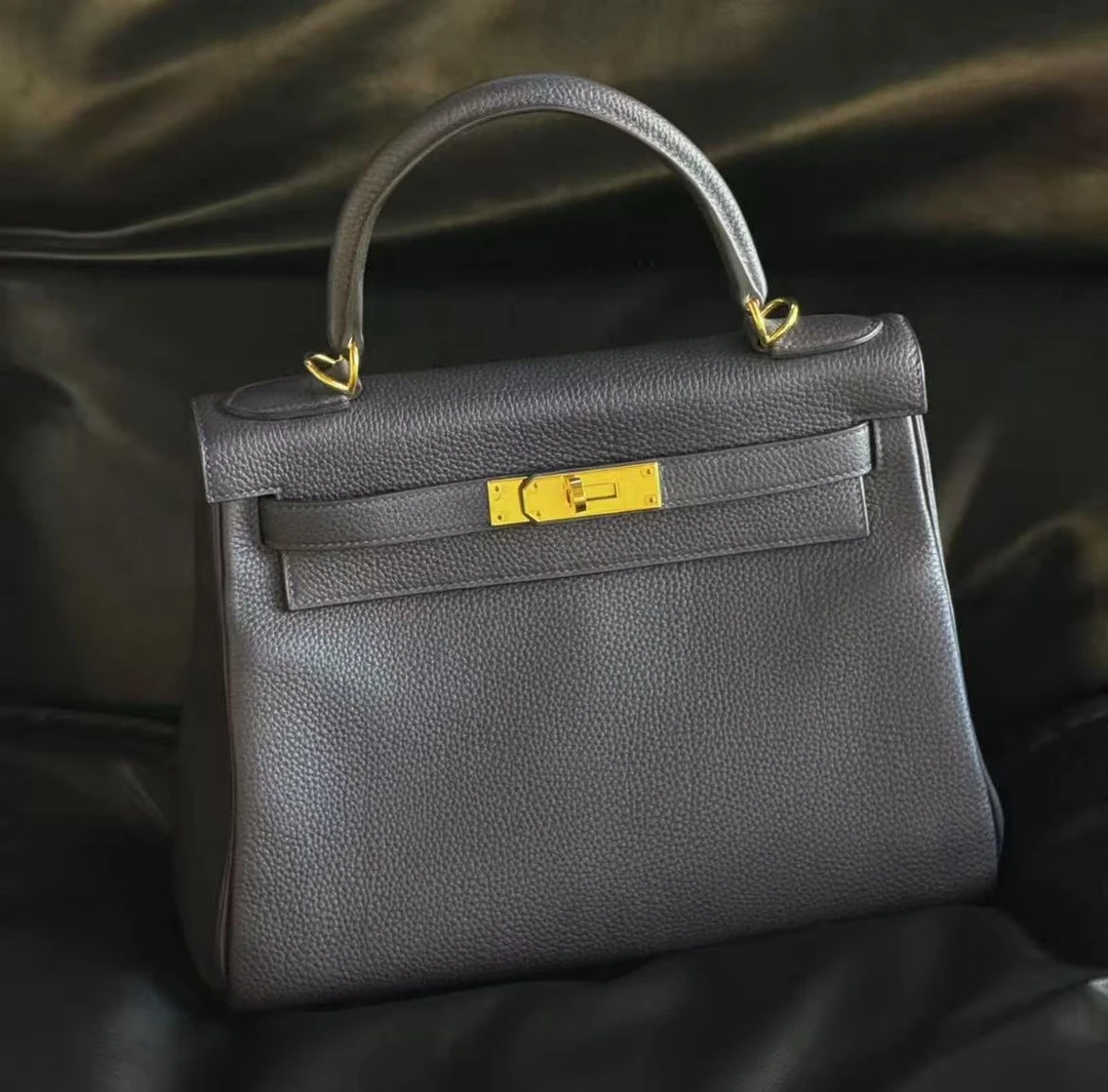 99新 Hermes/爱马仕 【小池专属】Kelly28午夜蓝金TOGO皮Y刻手提包