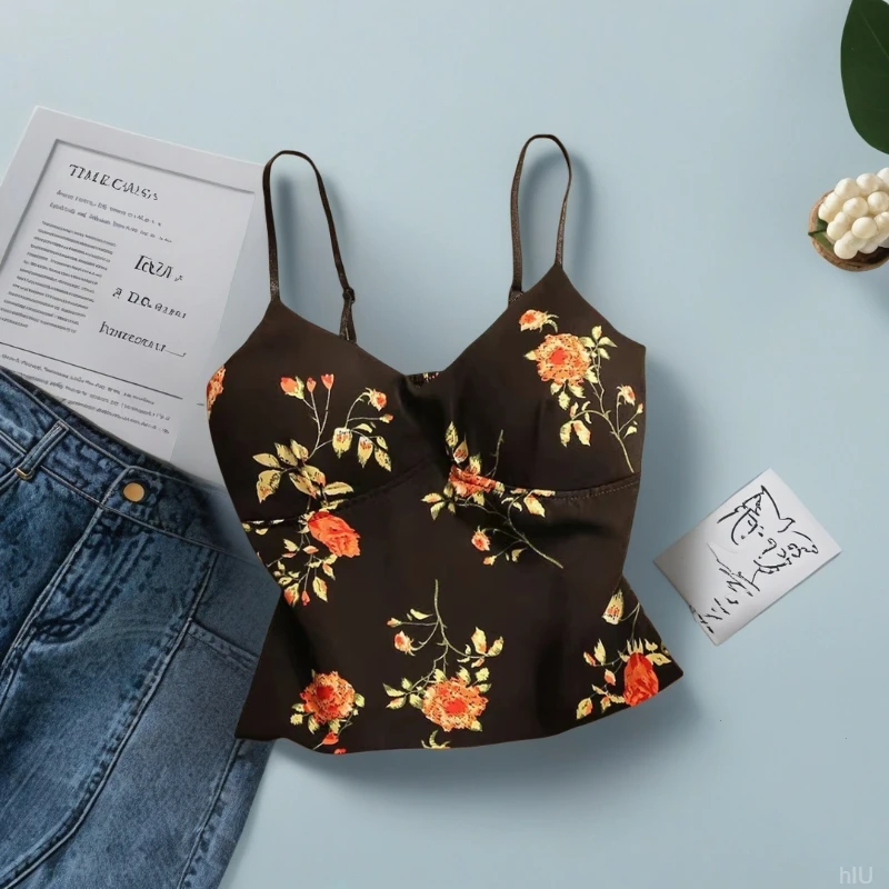 美背时尚吊带背心显瘦文胸一体带胸垫气质内搭打底上衣女修身外穿