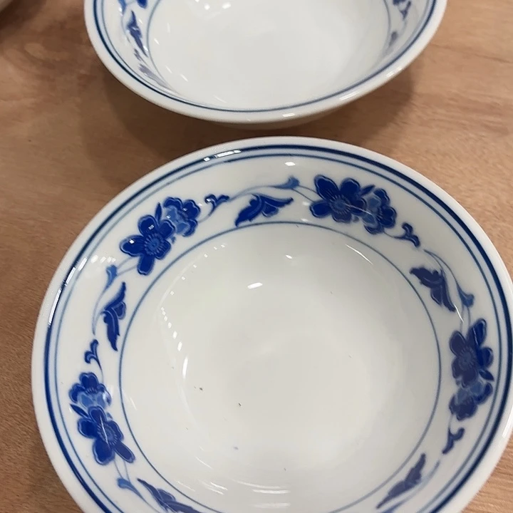 15公分兰花米饭碗两个