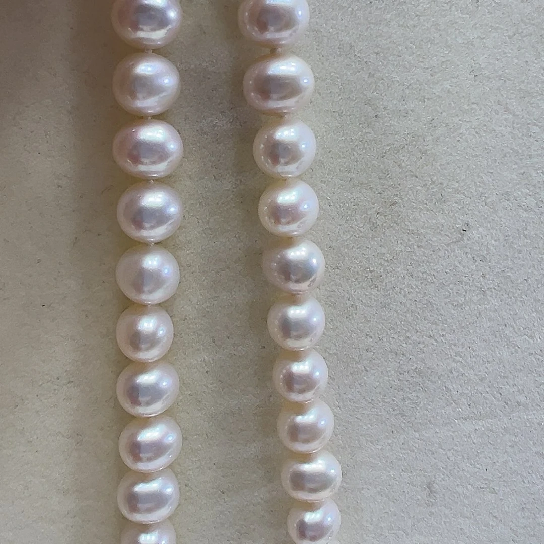 淡水珍珠银S925镶嵌颈饰➕9-10高品极光炫彩