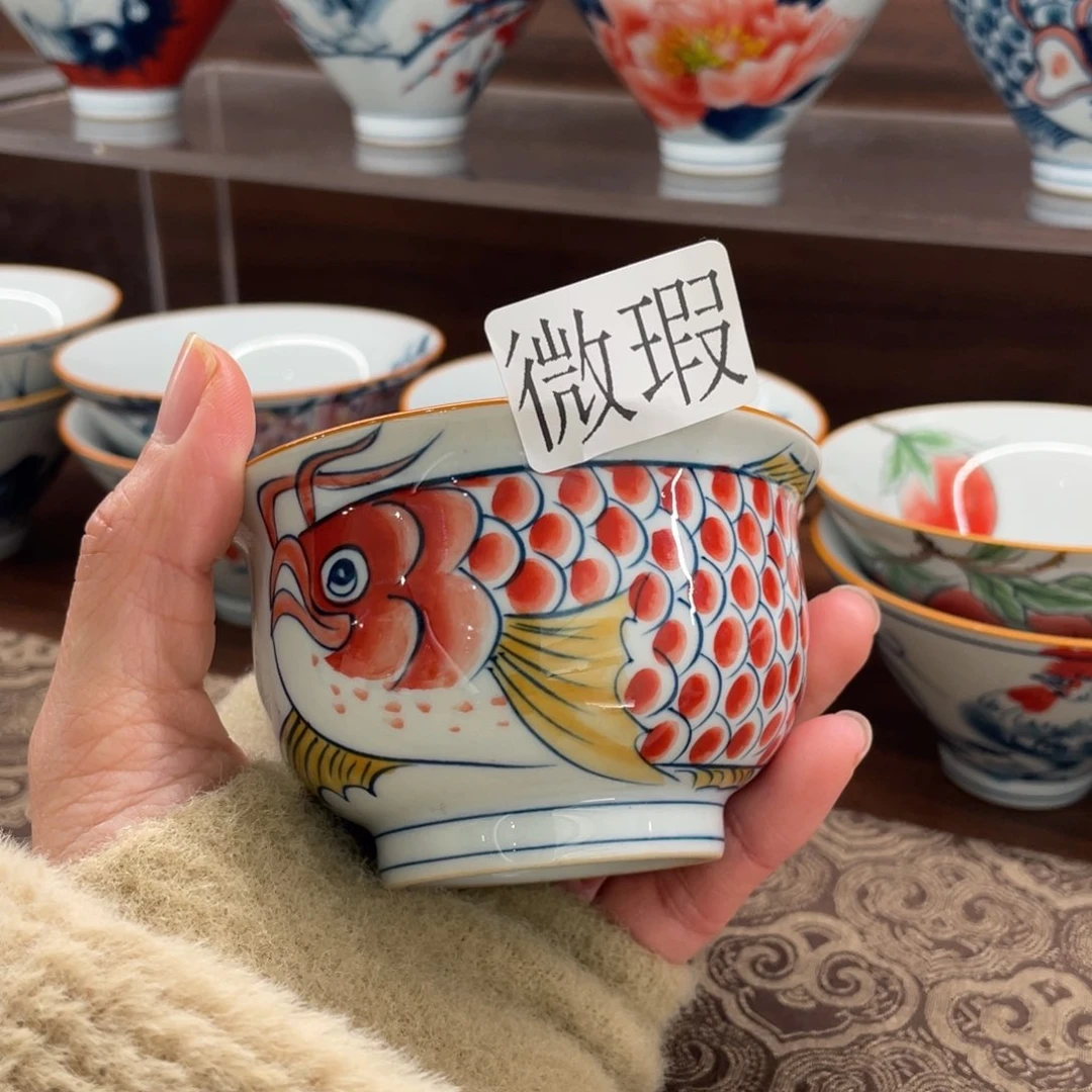 微瑕纯手绘釉下彩