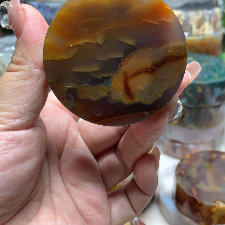 用***玉定制玛瑙定制圆牌一个