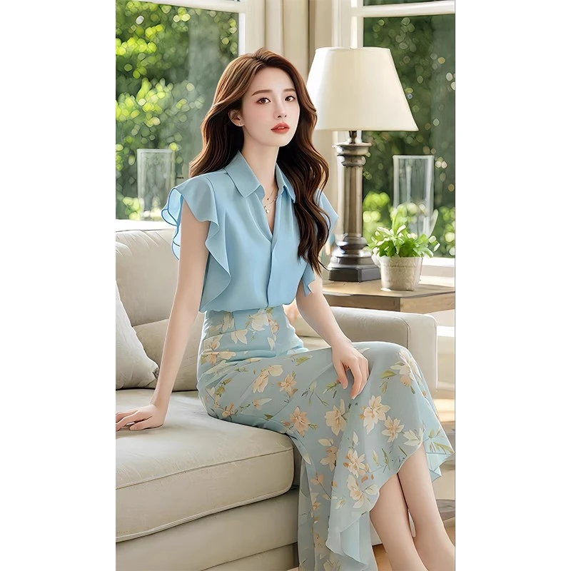 夏天搭配一整套时尚套装今年流行漂亮两件套2025夏季新款时髦女装