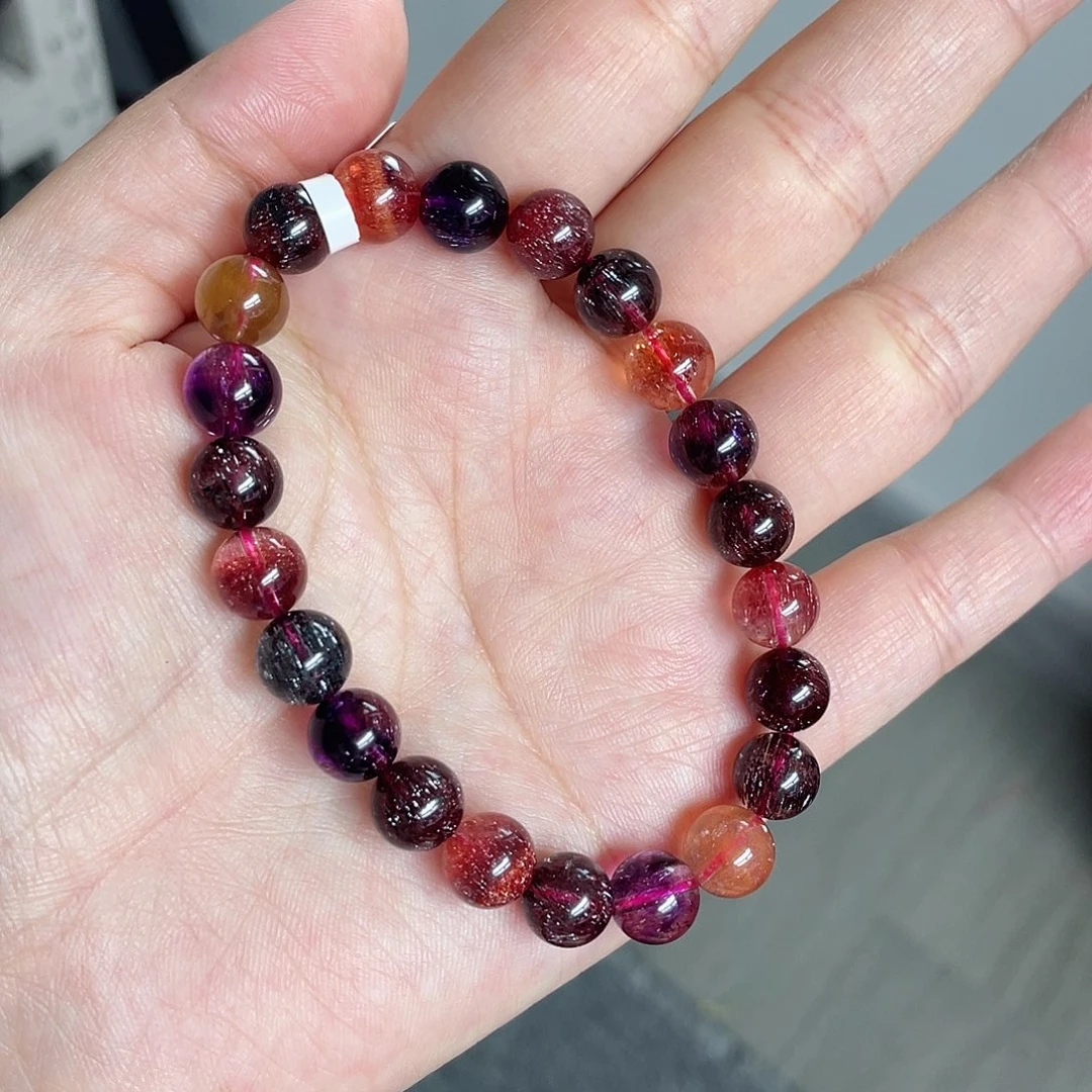 未镶嵌手链水晶黑加仑糖果超七手链